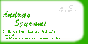 andras szuromi business card